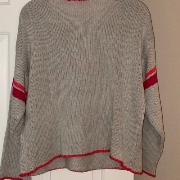 NATURAL LIFE Gray and Red Smiley Sweater - Picture 7 of 7